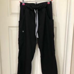 Figs Black Scrub Bottoms